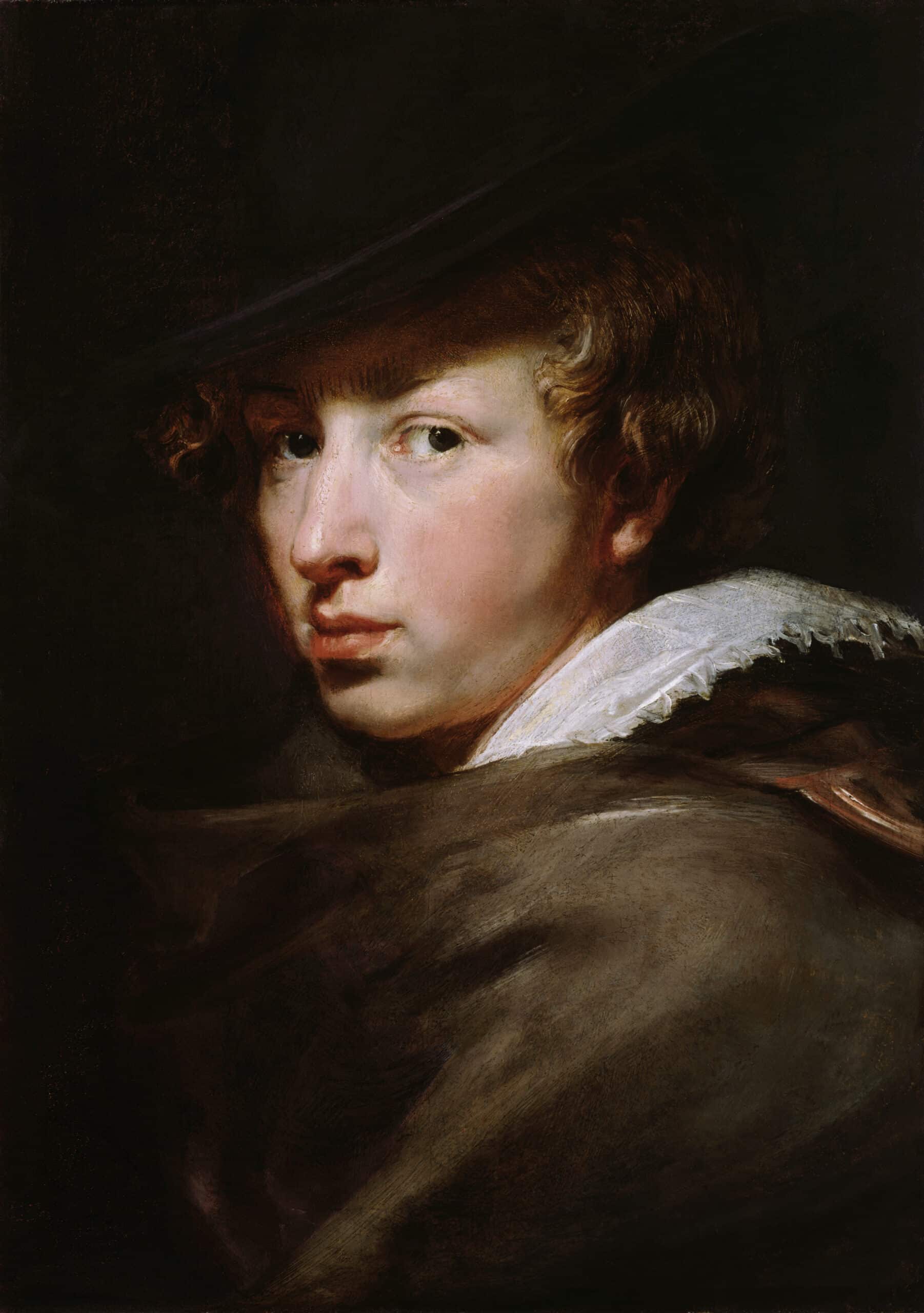 Antoon Van Dick, "Autoritratto", Anversa, Rubenshuis, 1615-1617Olio su tavola, 36,5 × 25,8 cm. 