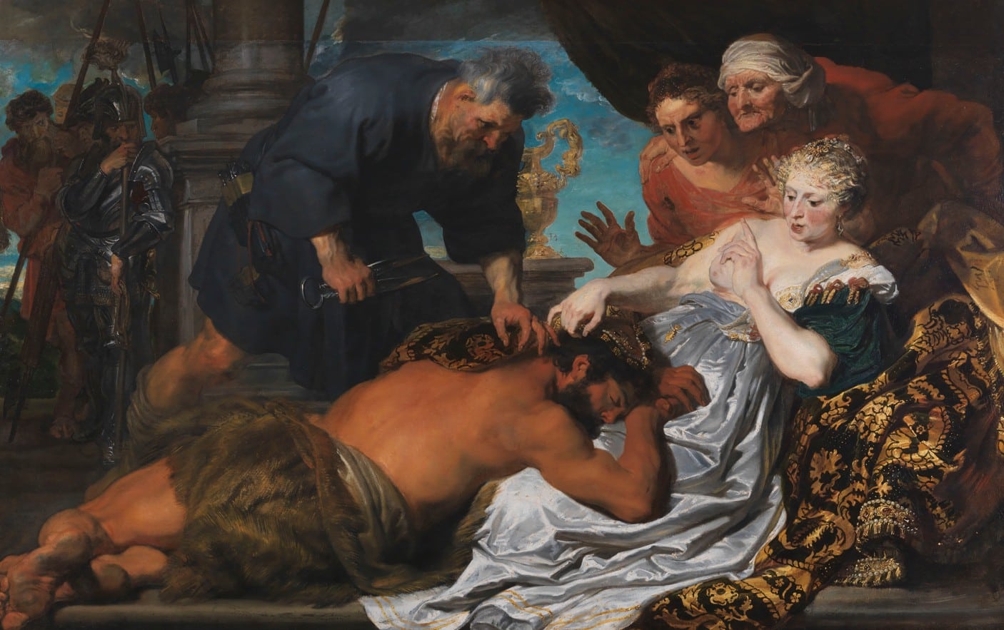 ANTON VAN DYCK(Anversa 1599 - Londra 1641) Sansone e Dalila 1618-1620 circa Olio su tela, 149 × 229,5 cm Londra, Dulwich Picture Gallery,